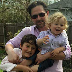 Brian Walter and his children